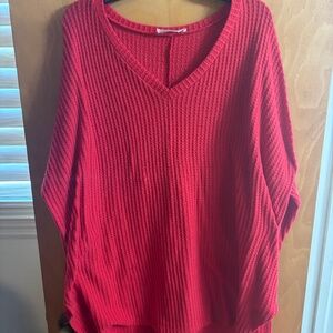 Red tunic sweater